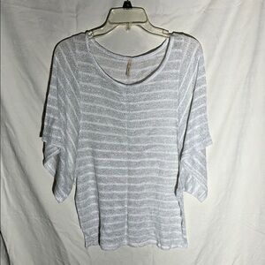 Women's Silver Striped Top